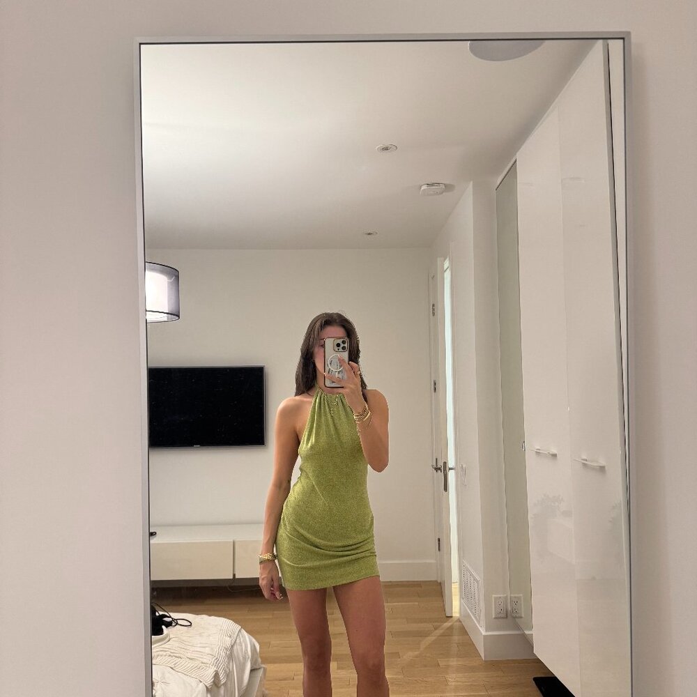 Green Halter Mini Dress – Size S